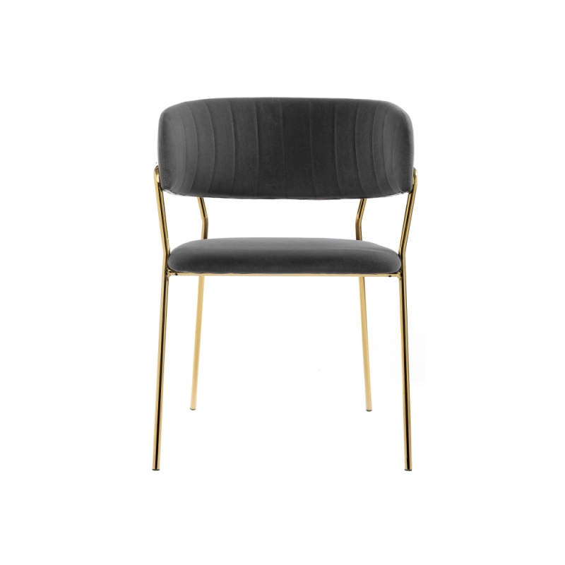Стул на металлокаркасе Kamelia grey / gold