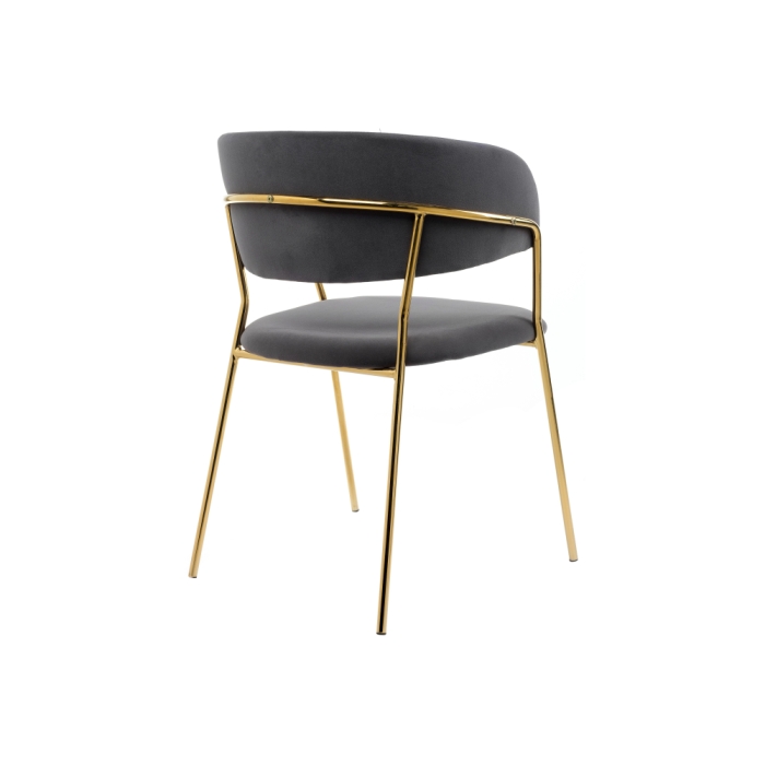 Стул на металлокаркасе Kamelia grey / gold