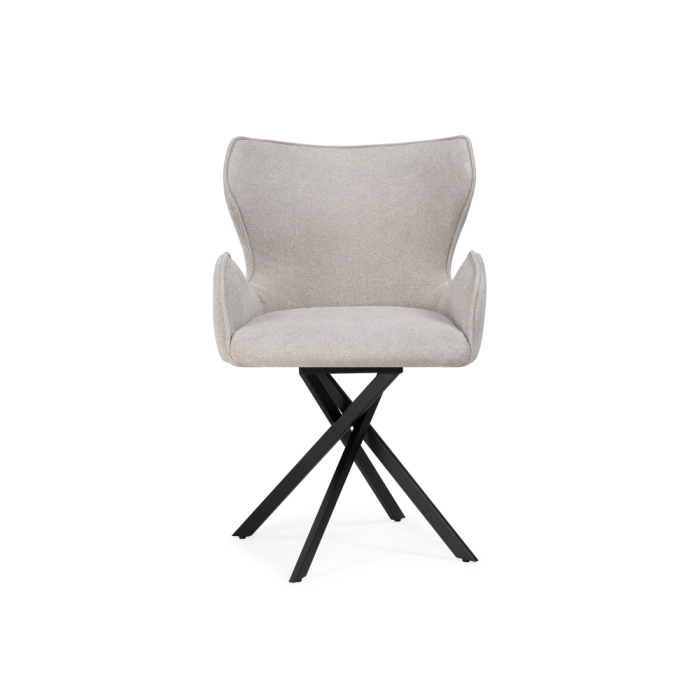 Стул на металлокаркасе Карлайл крутящийся бежевый / черный