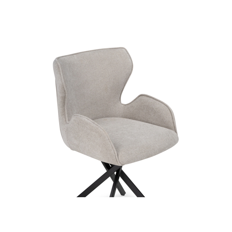 Стул на металлокаркасе Карлайл крутящийся бежевый / черный