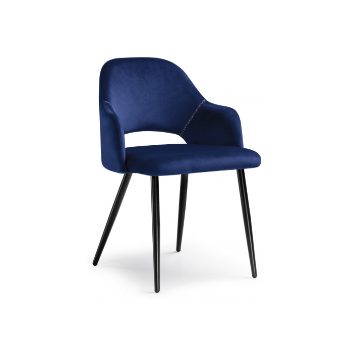 Стул на металлокаркасе Konor dark blue / black