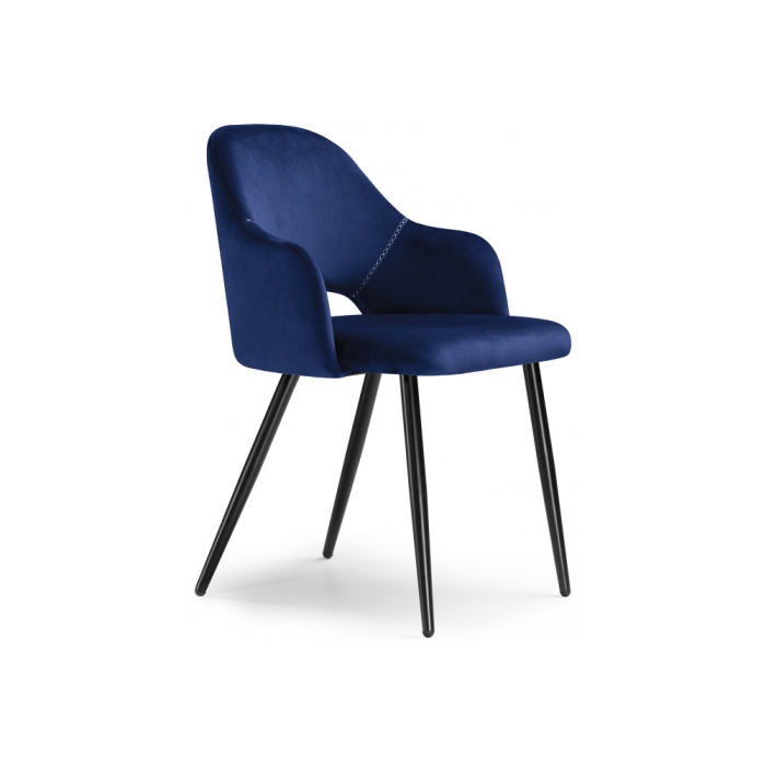 Стул на металлокаркасе Konor dark blue / black