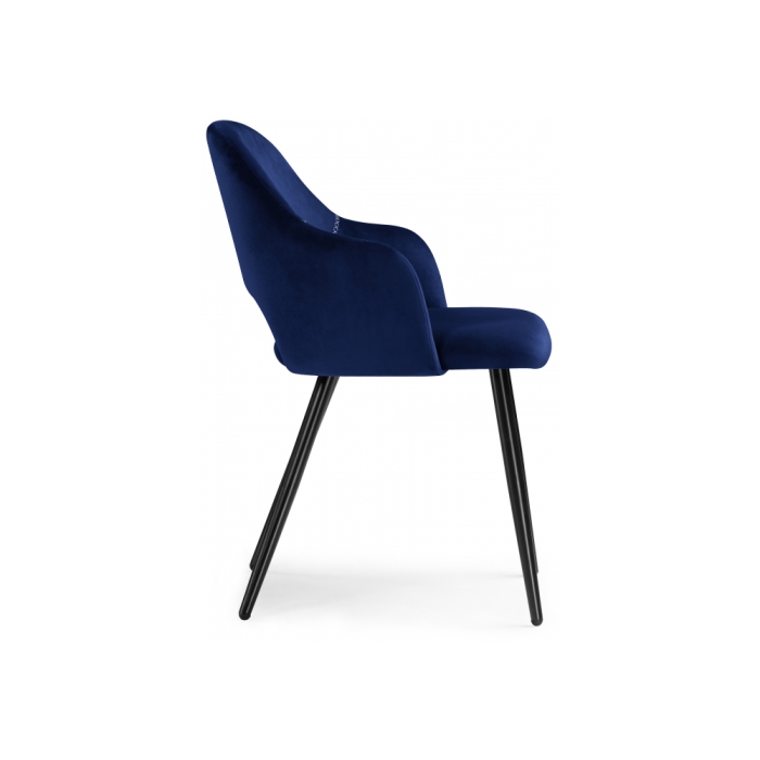 Стул на металлокаркасе Konor dark blue / black