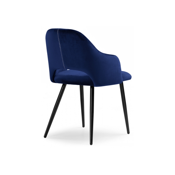 Стул на металлокаркасе Konor dark blue / black
