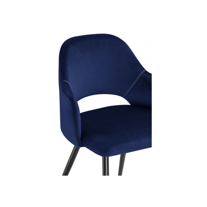 Стул на металлокаркасе Konor dark blue / black