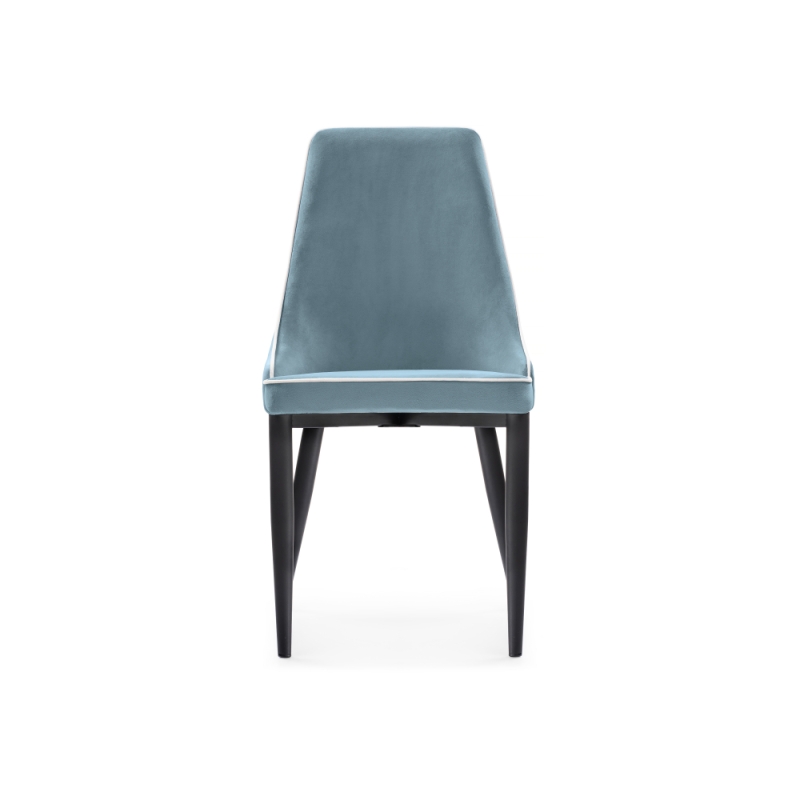 Стул на металлокаркасе Kora 1 light blue / white / black