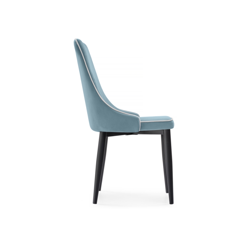Стул на металлокаркасе Kora 1 light blue / white / black