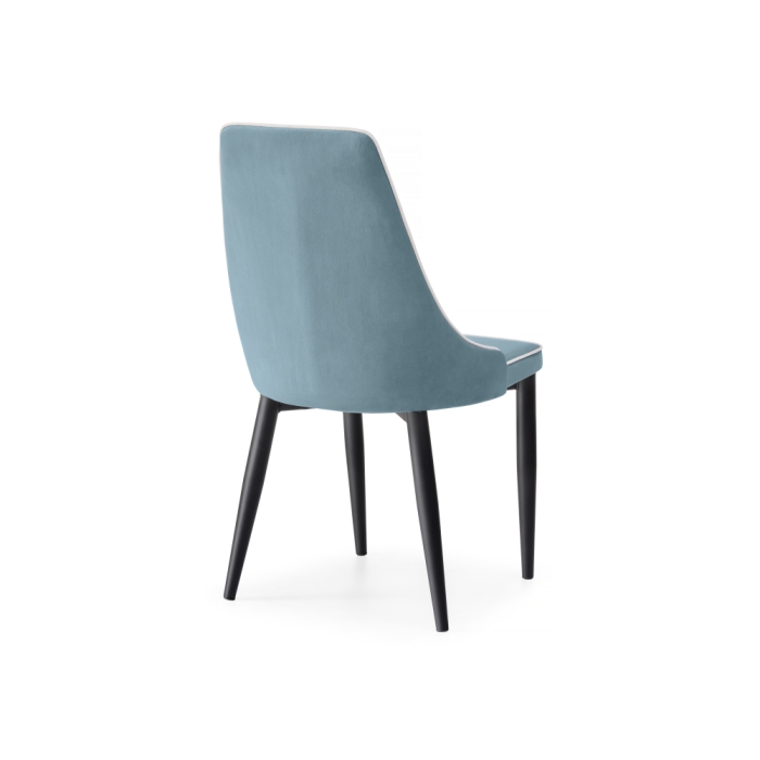 Стул на металлокаркасе Kora 1 light blue / white / black