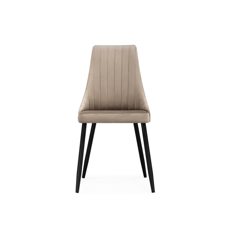 Стул на металлокаркасе Кора бежевый / черный