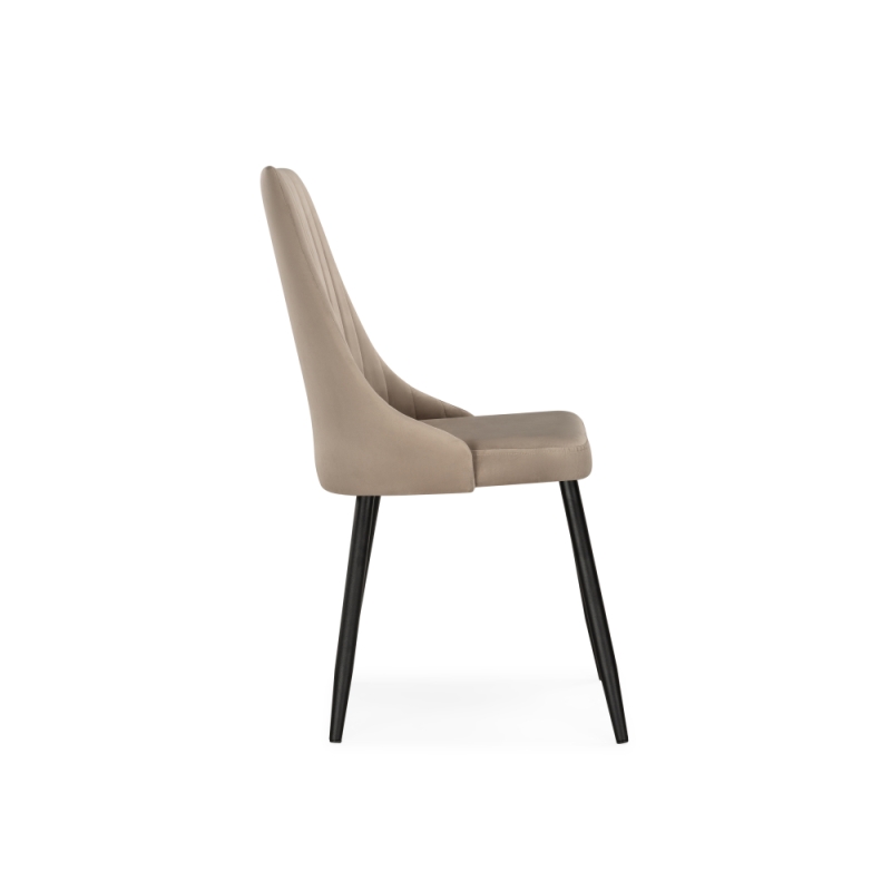 Стул на металлокаркасе Кора бежевый / черный