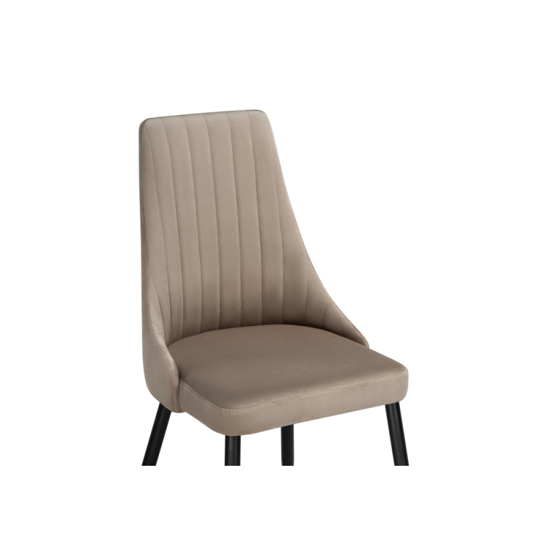 Стул на металлокаркасе Кора бежевый / черный