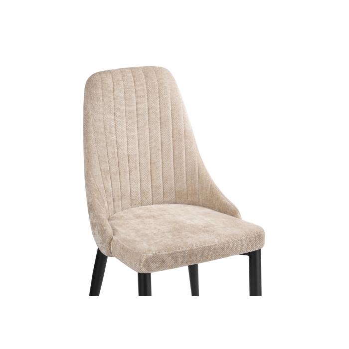Стул на металлокаркасе Kora black / beige