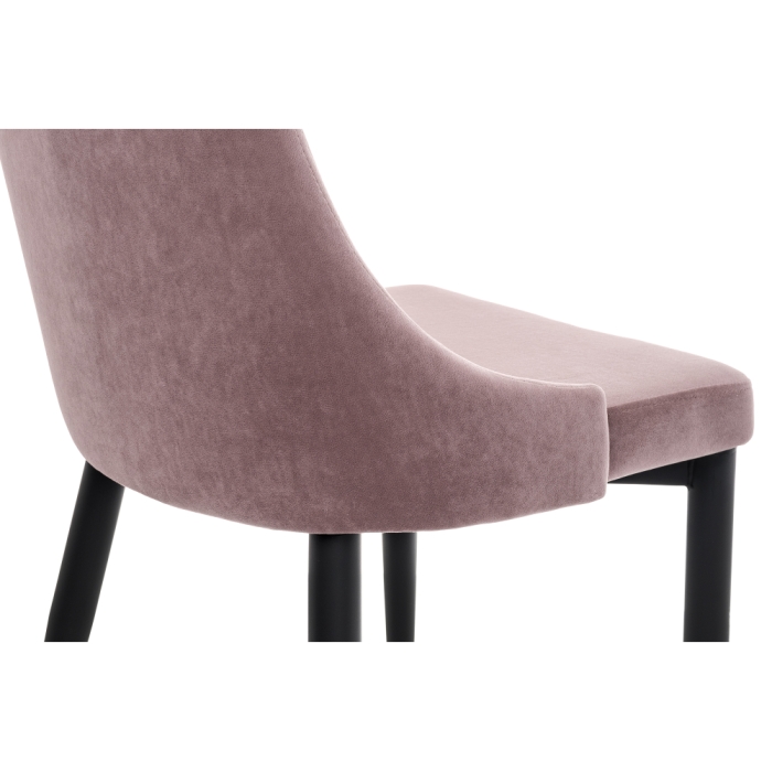 Стул на металлокаркасе Kora light purple / black