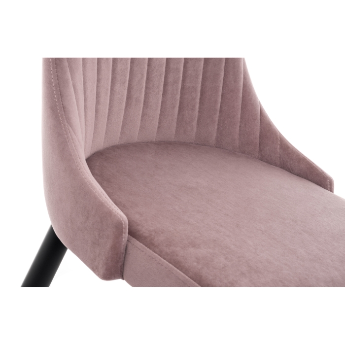 Стул на металлокаркасе Kora light purple / black