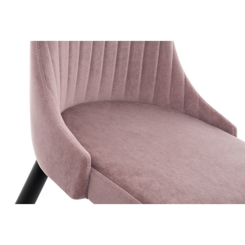 Стул на металлокаркасе Kora light purple / black