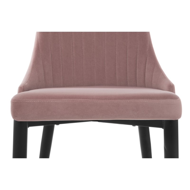 Стул на металлокаркасе Kora light purple / black