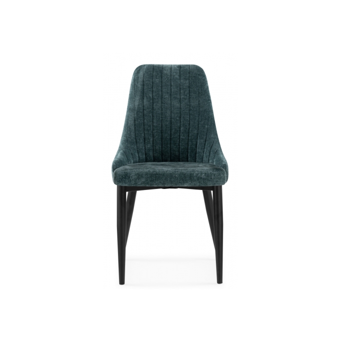 Стул на металлокаркасе Kora sea wave / black