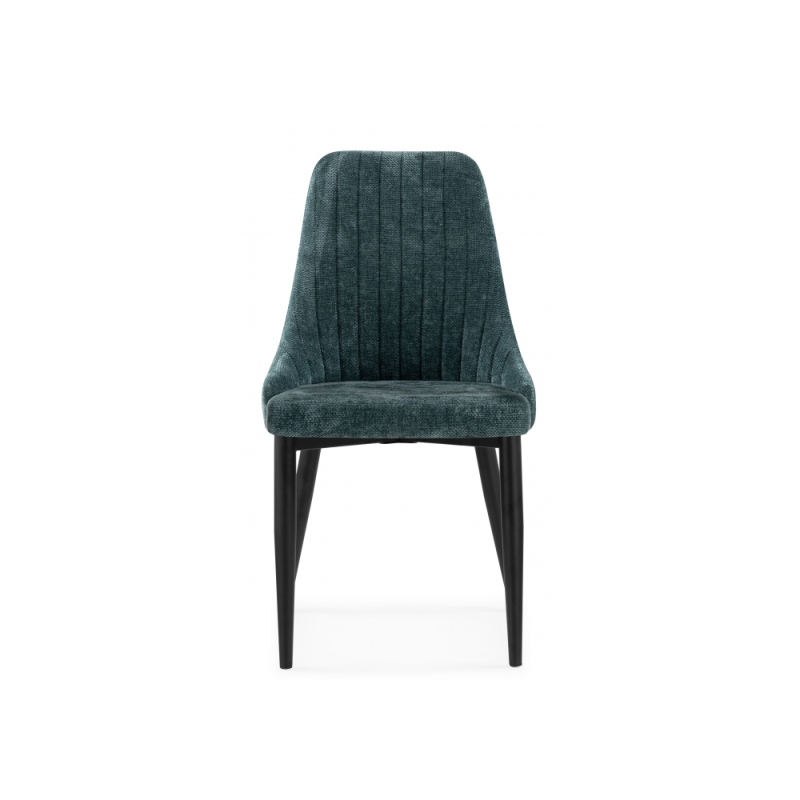 Стул на металлокаркасе Kora sea wave / black