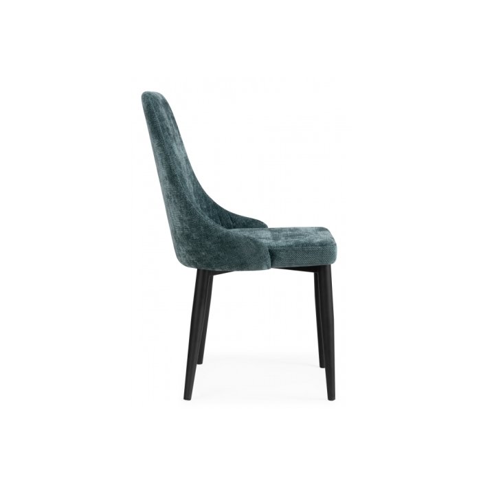 Стул на металлокаркасе Kora sea wave / black