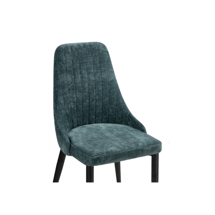 Стул на металлокаркасе Kora sea wave / black