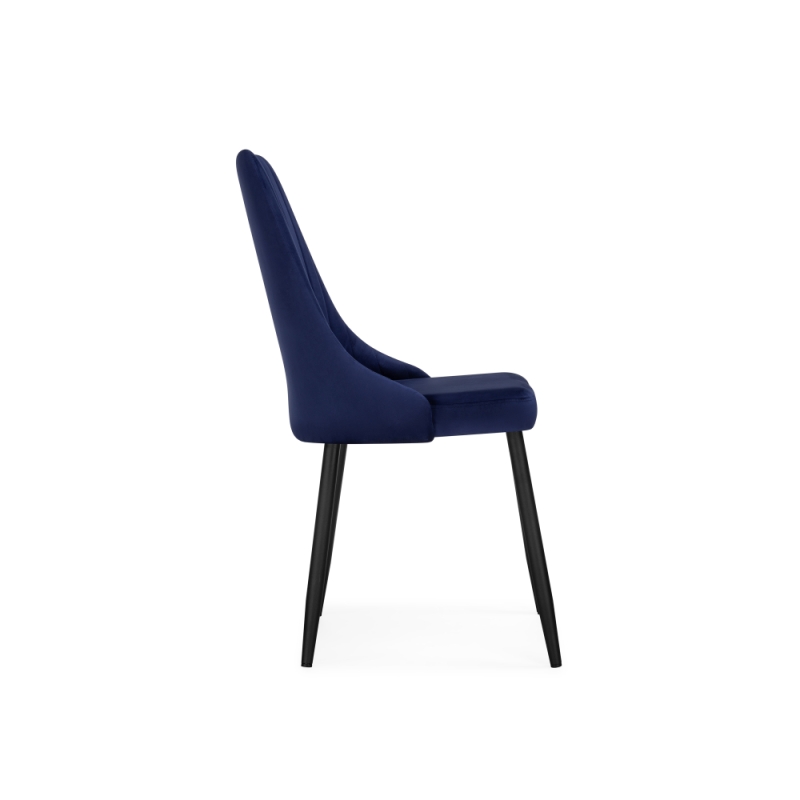 Стул на металлокаркасе Кора синий / черный