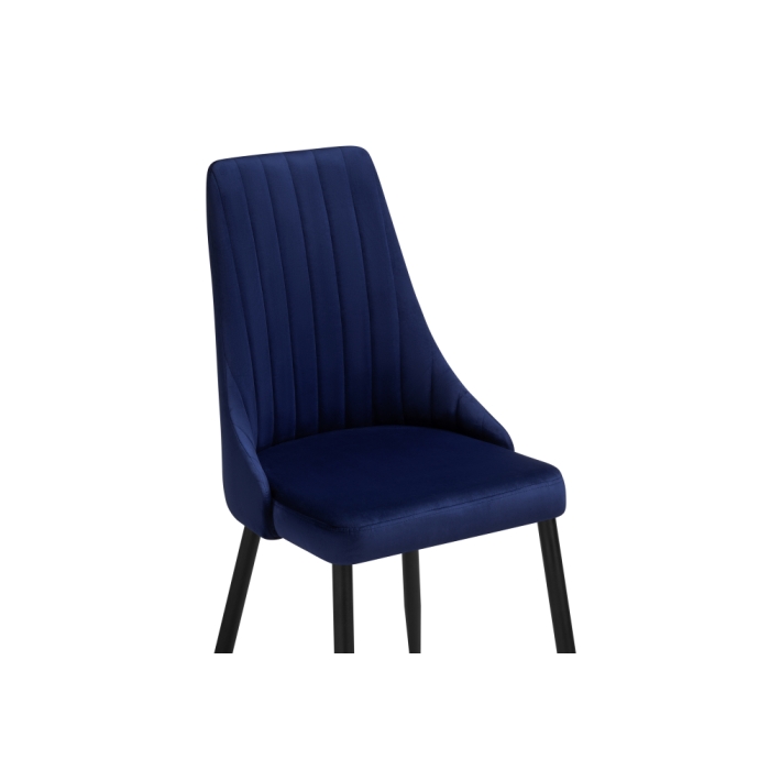 Стул на металлокаркасе Кора синий / черный