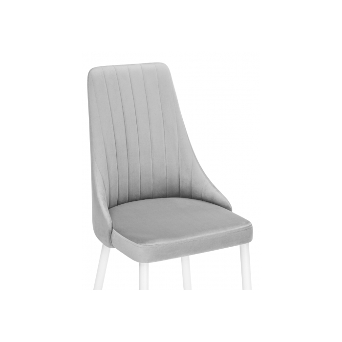 Стул на металлокаркасе Кора светло-серый / белый