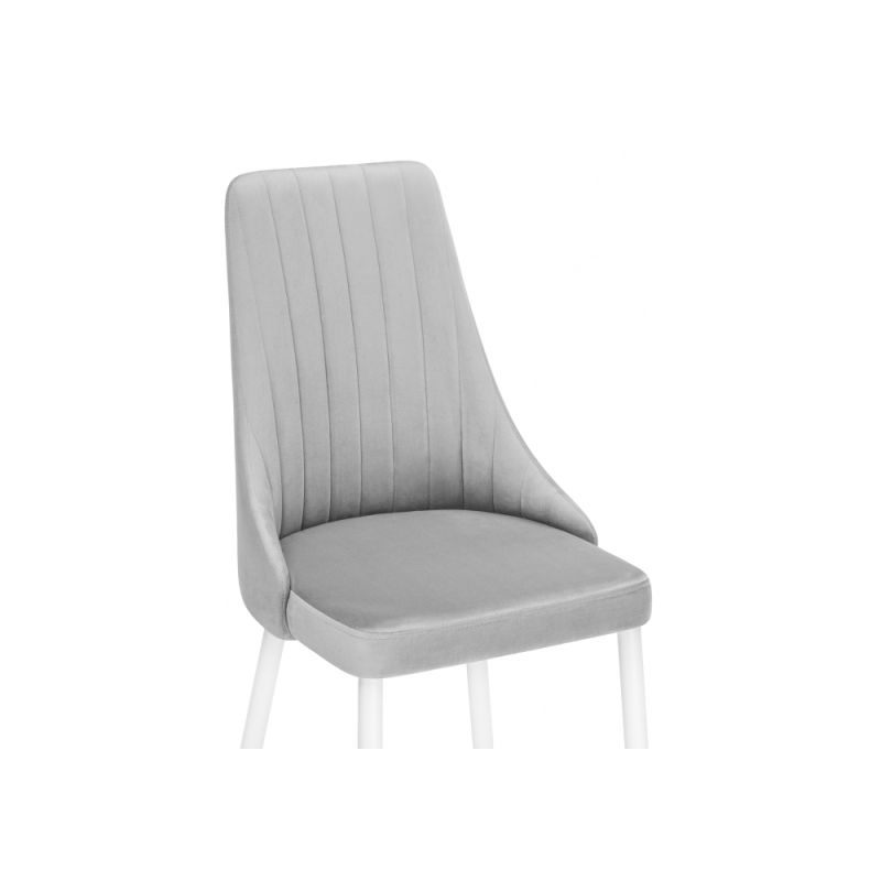 Стул на металлокаркасе Кора светло-серый / белый