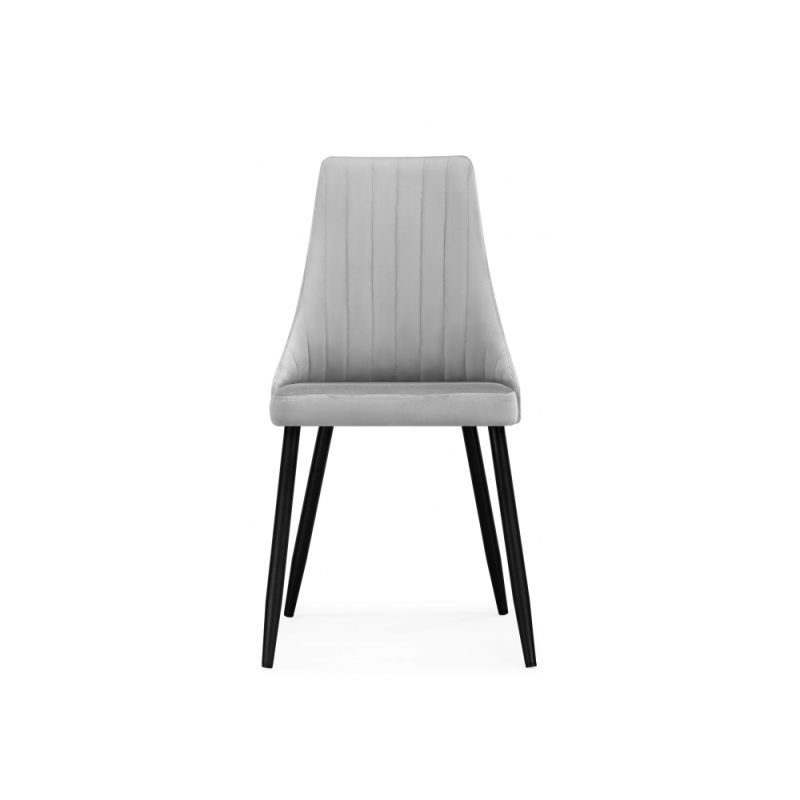 Стул на металлокаркасе Кора светло-серый / черный