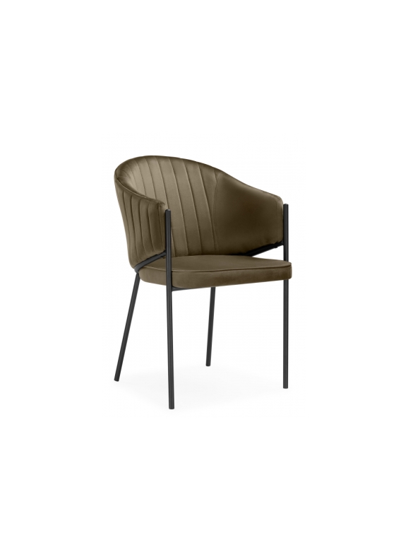 Стул на металлокаркасе Kortni сappuccino / black