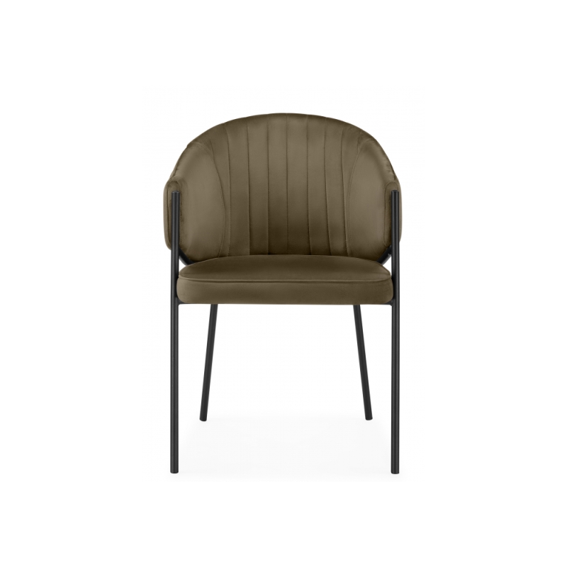 Стул на металлокаркасе Kortni сappuccino / black