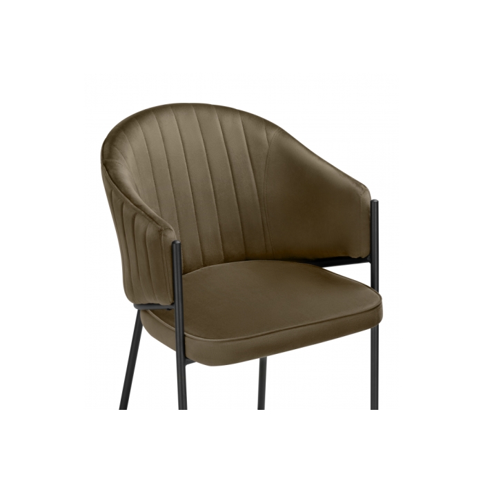 Стул на металлокаркасе Kortni сappuccino / black