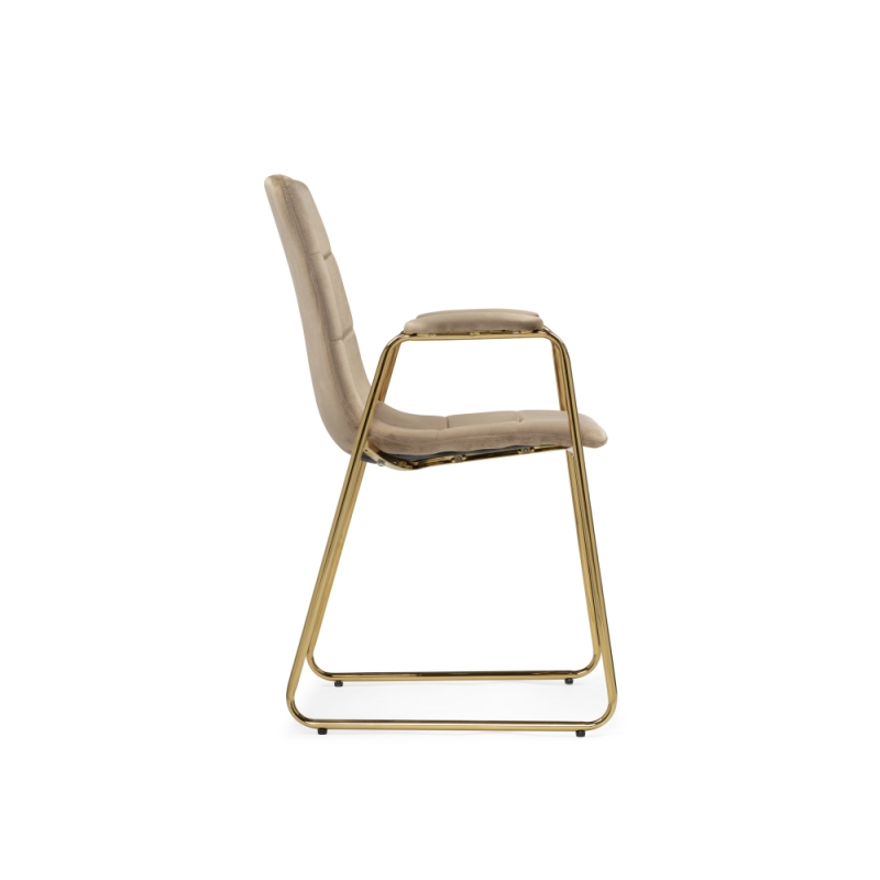 Стул на металлокаркасе Lana beige / gold