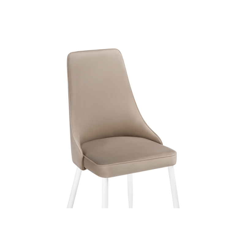 Стул на металлокаркасе Лана бежевый / белый