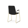 Стул на металлокаркасе Lana black / gold