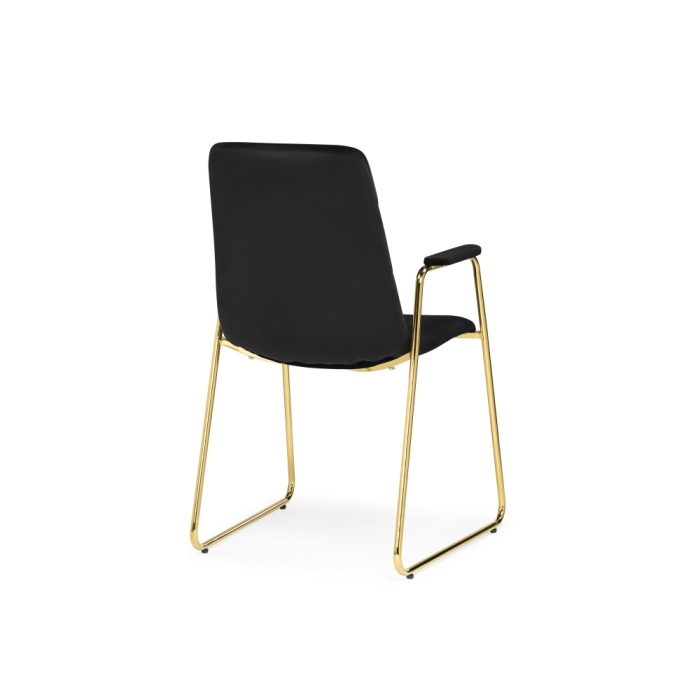 Стул на металлокаркасе Lana black / gold