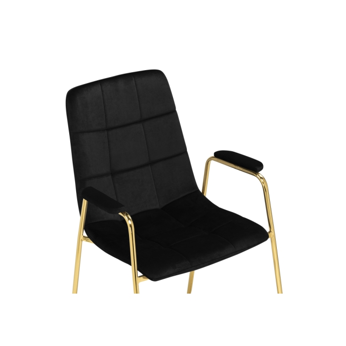 Стул на металлокаркасе Lana black / gold