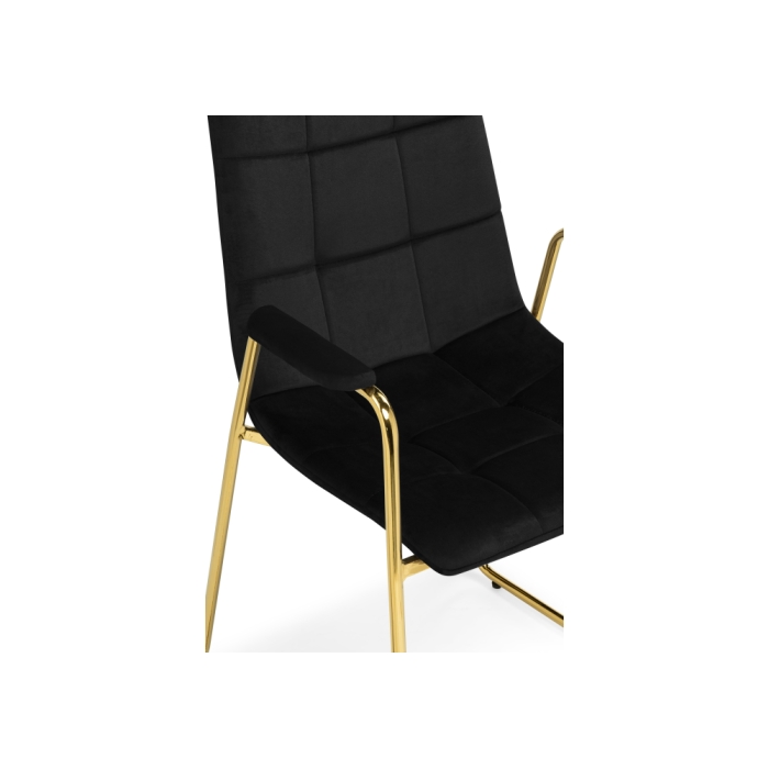 Стул на металлокаркасе Lana black / gold