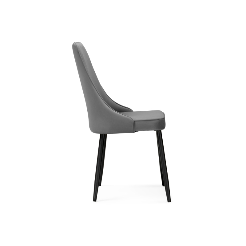 Стул на металлокаркасе Лана темно-серый / черный