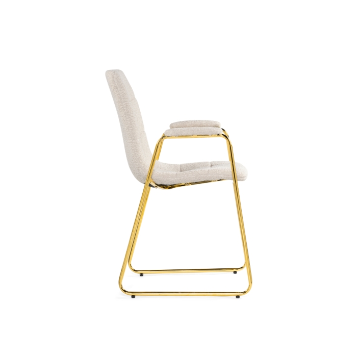 Стул на металлокаркасе Lana white / gold