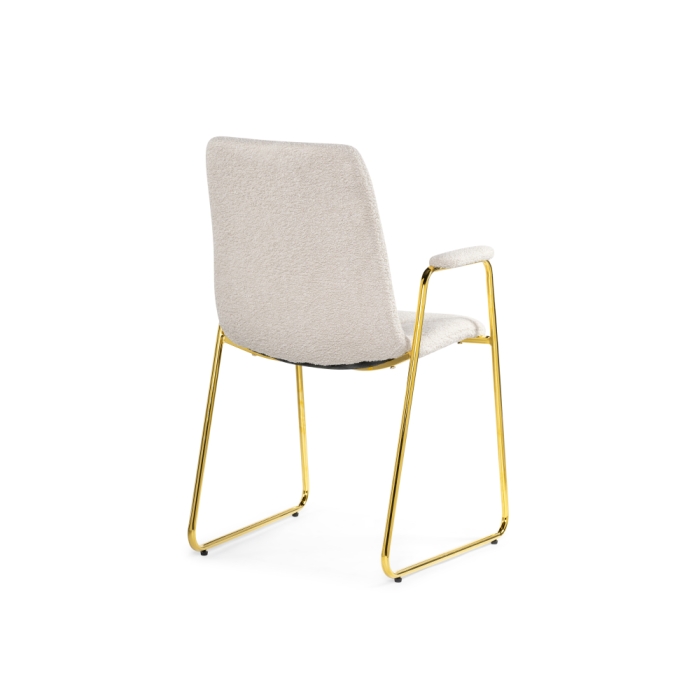 Стул на металлокаркасе Lana white / gold