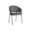 Стул на металлокаркасе Лео антрацитовый brandy light 28 / черный