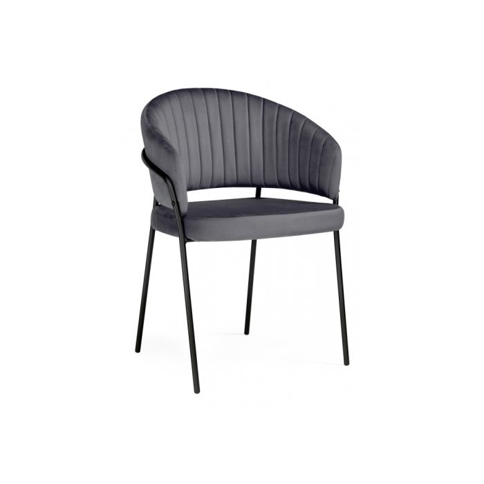 Стул на металлокаркасе Лео антрацитовый brandy light 28 / черный