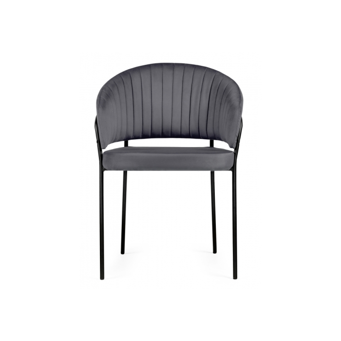Стул на металлокаркасе Лео антрацитовый brandy light 28 / черный