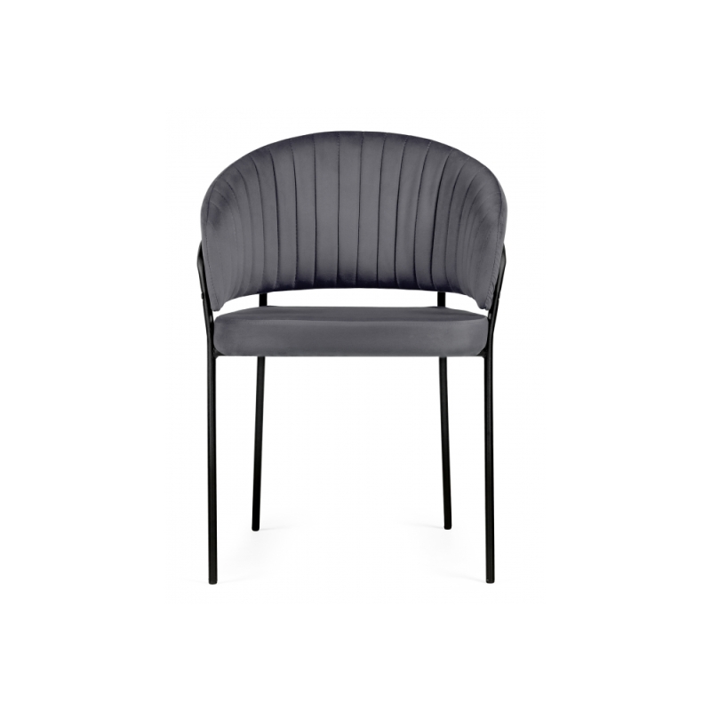 Стул на металлокаркасе Лео антрацитовый brandy light 28 / черный