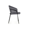 Стул на металлокаркасе Лео антрацитовый brandy light 28 / черный