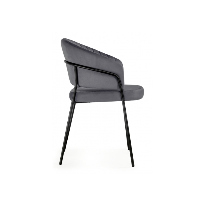 Стул на металлокаркасе Лео антрацитовый brandy light 28 / черный