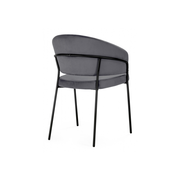 Стул на металлокаркасе Лео антрацитовый brandy light 28 / черный