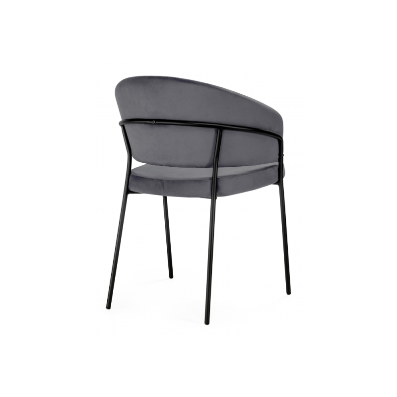 Стул на металлокаркасе Лео антрацитовый brandy light 28 / черный