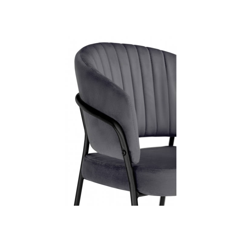 Стул на металлокаркасе Лео антрацитовый brandy light 28 / черный